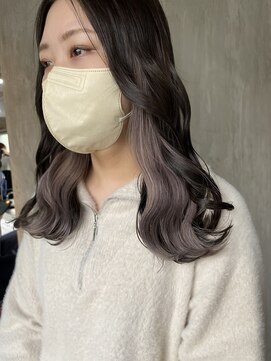 サクラ 岐阜(SAKURA) 隠せるインナーカラーラベンダーグレージュ