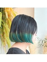 アクセヘアー 町田(acce hair)&nbsp;グリーンのグラデーションボブ