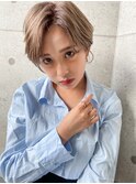 ハイトーングレージュカラー☆ハンサムショート