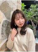 外ハネ/ミディアム/くびれヘア/韓国ヘア/30代/40代/50代/梅田