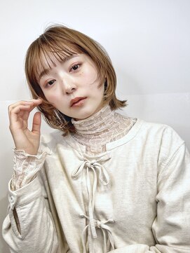 アンサム 二子玉川店(UNSOME) レイヤーボブ/ウルフボブ/ベージュ/顔まわりカット