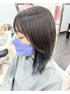 ツーウィークス プラス(2Weeks plus) イヤリングカラー☆ネイビー