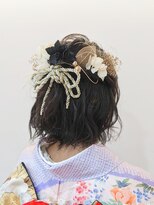 ヘアリゾート粋 新宿三丁目本店&nbsp;【笹沼】ボブ ハーフアップ 袴ヘア 振袖ヘア ヘアセット