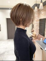 大人可愛い小顔ひし形クビレ丸み20代30代40代大人ショート(蘭)