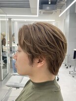 アールプラスヘアサロン(ar+ hair salon) ニュアンスパーマ風毛流れカット ミルクブラウンカラー