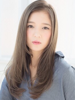 キキヘアメイク(kiki hair make)の写真/気になる白髪も明るいミルクティーカラーに変身◇透明感のあるカラーで周りと差がつく褒められヘアに＊