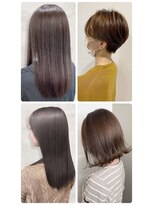 美容室フルール&nbsp;20代30代40代ピンクアッシュ髪質改善カラー艶感