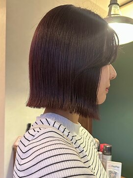 シェール(cher) 切りっぱなしボブ/ナチュラルブラウン【cher西宮北口：MAYA】