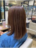 ミルクティーベージュダブルカラーケアブリーチハイライトカラー