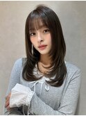 ミニウルフレイヤーカット顔周りカット前髪カット韓国ロング銀座