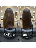 髪質改善エステカラー　ロング　白髪染め　30代、40代、20代