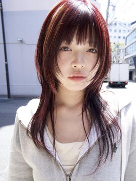 ボコカ(bococa) 【macana指名】レイヤーカット暖色カラーワインレッド登戸