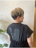 マッシュショート×デザインカラー