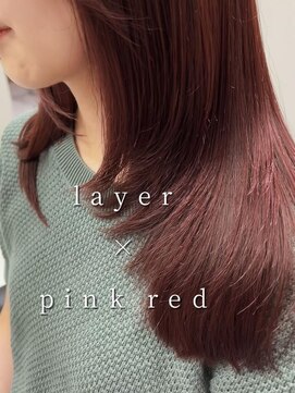バディ 中野駅前店(BUDDY) レイヤーカット×ピンクブラウン【中野美容室/レイヤー】