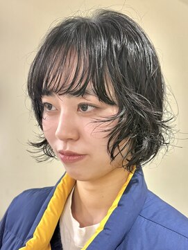 ボブニュアンスゆるパーマレイヤーカット/natsuki 金山