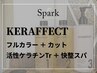 【KERAFFECT】 フルカラー + カット + 活性ケラチンTr + 快整スパ
