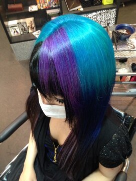 ゾーマ(ZOUMA) ターコイズベースのポイントパープル V系 派手