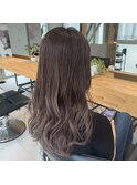 マロンベージュ×ミルクベージュ×ロング