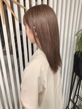 モルニ(MORNI) マロンベージュ_マロンベージュ Aラインボブ かきあげ