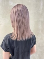アンセム(anthe M) ダブルカラーピンクベージュ髪質改善トリートメント前髪カット