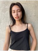 暗髪黒髪くびれミディアム大人ロブ●20代30代40代