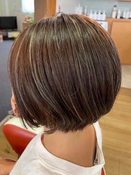 エス ハート オブ ヘアー 名東店(Heart of HAIR) 【ES 川原】 Summer Style #20 ３Dハイライト丸みショート