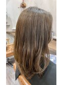 脱白髪染め大人ハイライト