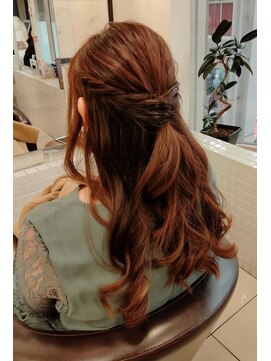 ノル ヘアアンドスパ(NOL HAIR&SPA) ゆるふわハーフアップ