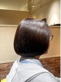 大人可愛い前上がりボブ/髪質改善