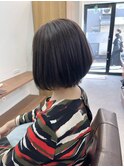 【白髪染め可】ボブショート ビフォアー&アフター/白髪ぼかし
