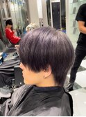 メンズマッシュウルフハイトーンカラー