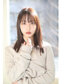 【Aere池袋】シースルーバング×セミロングサファリベージュ小林