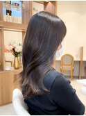 レイヤーカット グレージュ 髪質改善