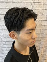 ヘアサロン 銀座マツナガ新宿店(hair salon)&nbsp;王道ツーブロアップミディアムスタイル【新宿/理容室】