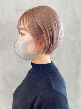 シオン(shion) ショートボブピンクベージュ_ラベンダーカラー_ba324863