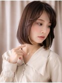 インナーカラー大人ガーリー前下がりAラインボブY戸頭20代30代