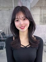 フィヴェント(Fivent) 美髪韓国レイヤーイメチェン似合わせチェリーブラウンミニウルフ