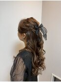 くびれヘアヘアセットお呼ばれセットアンプレラカラー