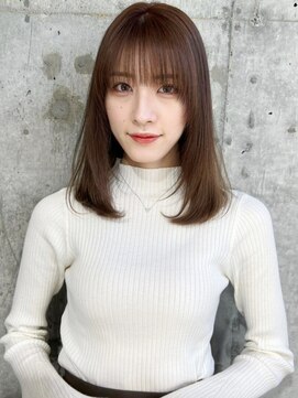 ハローバイシー 仙台(Hello by Sea) ショコラブラウン×くびれヘア[夏/ボブ/グレージュ]