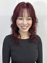 ジュリエッタ(giulietta)&nbsp;レイヤー　パーマ　チェリーレッド