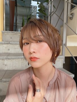 ロンド ストラーダ 心斎橋(Lond strada) ショート×ハイライト白髪ぼかし×マチルダボブ[心斎橋]