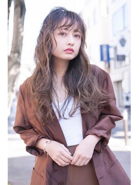 オースティン 流山おおたかの森(AUSTIN) 大人かわいい前髪セシルカットココアブラウンフリンジウェーブ