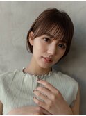 かき上げシルバーカラーサイドグラデーションスリークショート