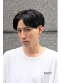 センターパートツーブロックショート刈り上げショートスーツ短髪
