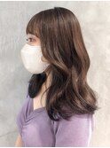 くびれベージュ_チェリーブラウンフェミニンロング_ba430132