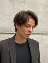 オーシャントーキョー シブヤジンナン(OCEAN TOKYO shibuya JINNAN) メンズハイライトニュアンスセンターパート