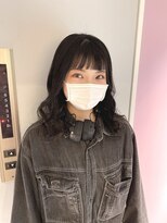 ガルボヘアー 名古屋栄店(garbo hair)&nbsp;#名古屋#栄#カラー#カット#オン眉#パーマ風#黒髪#10代#20代