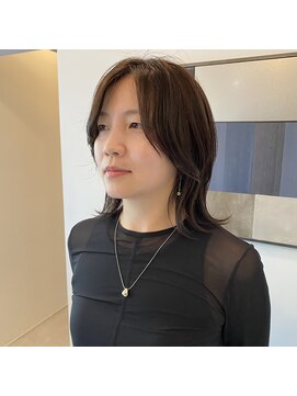 アンフェインド02(UNFEIGNED 02) クラゲヘアー/小顔に見せるヘア/ココアベージュ/伏見/栄