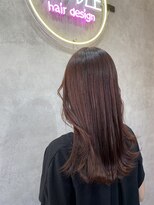 美容室 パドル(PADDLE) レッドブラウン×顔まわりレイヤー