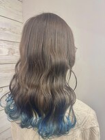 ベルクープス 天王寺店(Belle Coupes) 【BelleCoupes】エンドカラー ブルー 毛先カラー